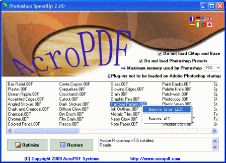 Photoshop SpeedUp 1.0